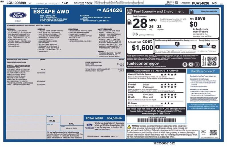 
								2023 Ford Escape Active full									