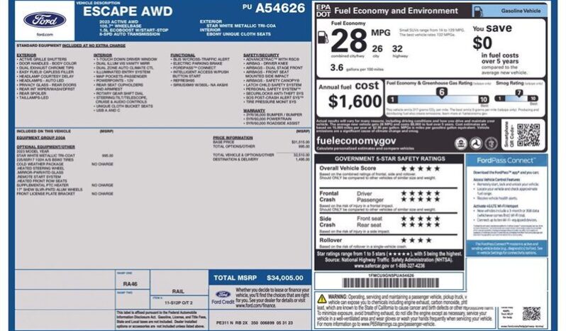 
								2023 Ford Escape Active full									
