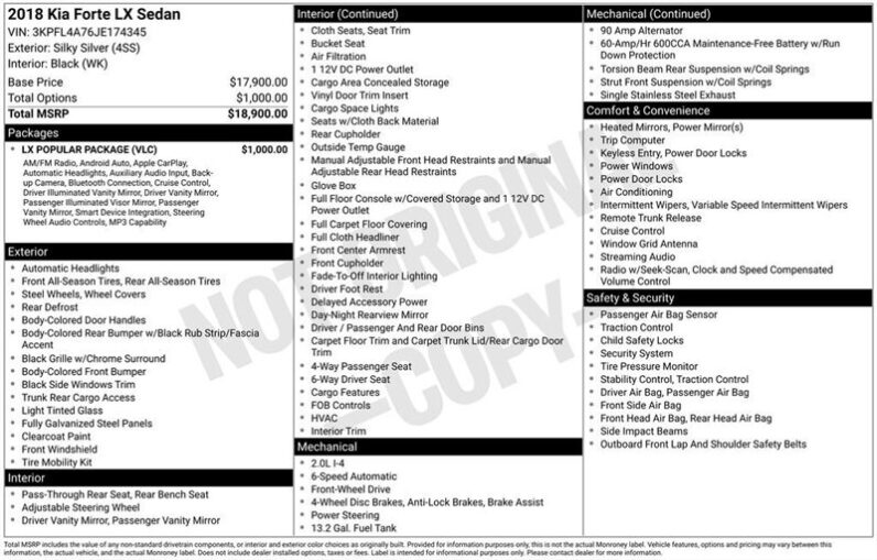 
								2018 Kia Forte LX full									