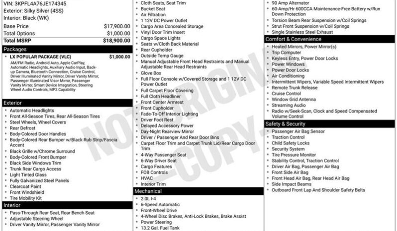 
								2018 Kia Forte LX full									