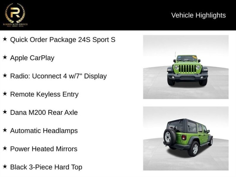 
								2018 Jeep Wrangler Unlimited Unlimited Sport S full									