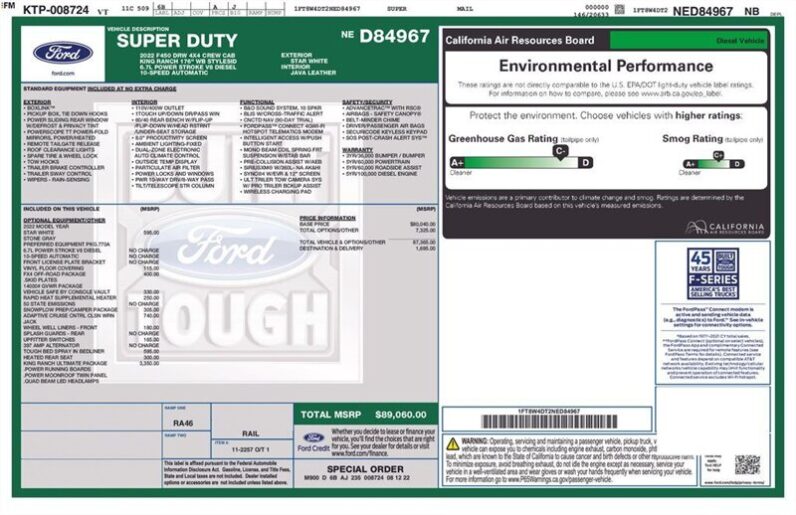 
								2022 Ford F-450 Super Duty King Ranch DRW full									