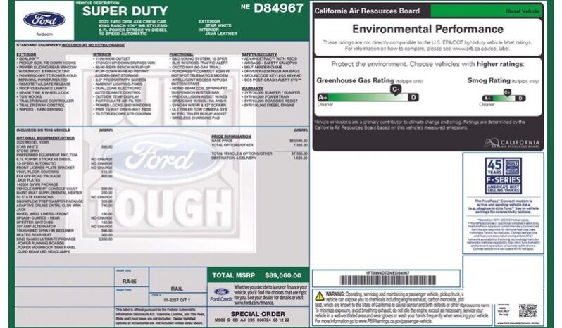 
								2022 Ford F-450 Super Duty King Ranch DRW full									