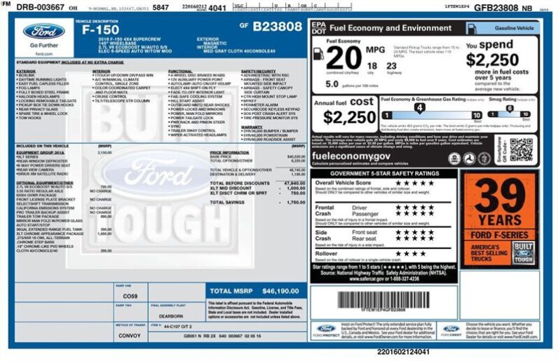 
								2016 Ford F-150 XLT full									