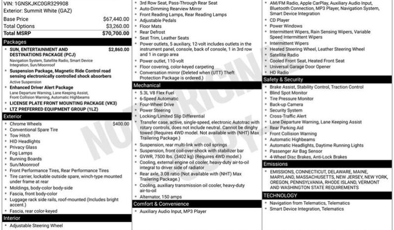 
								2016 Chevrolet Suburban LTZ full									