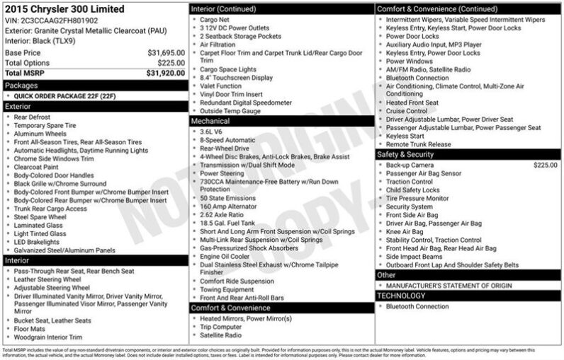 
								2015 Chrysler 300 Limited full									
