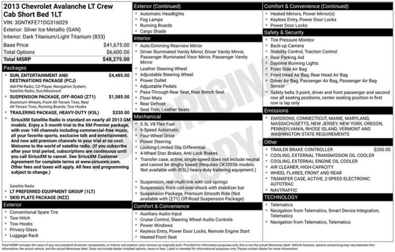 
								2013 Chevrolet Avalanche LT full									