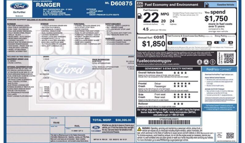 
								2021 Ford Ranger XL full									