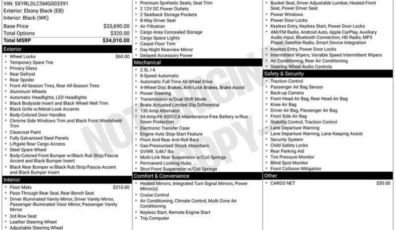 
								2021 Kia Sorento S full									