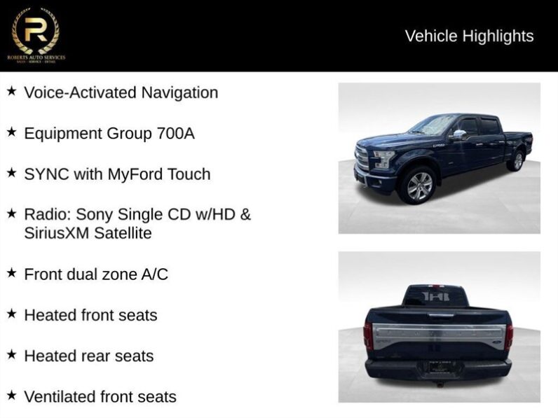
								2015 Ford F-150 Platinum full									