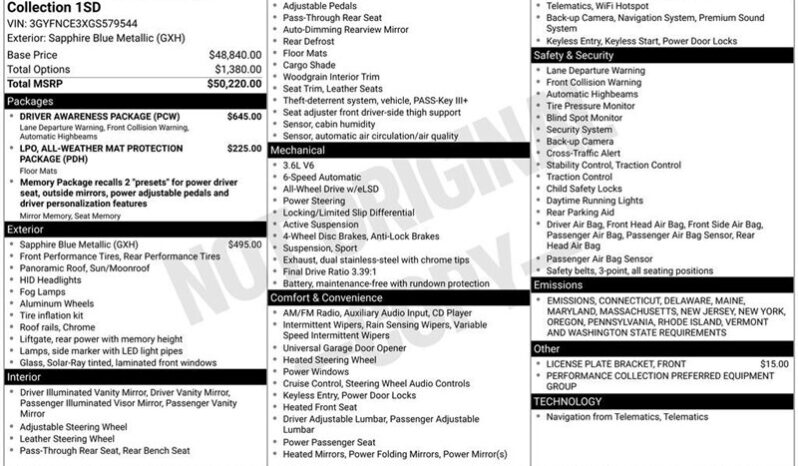 
								2016 Cadillac SRX Performance full									