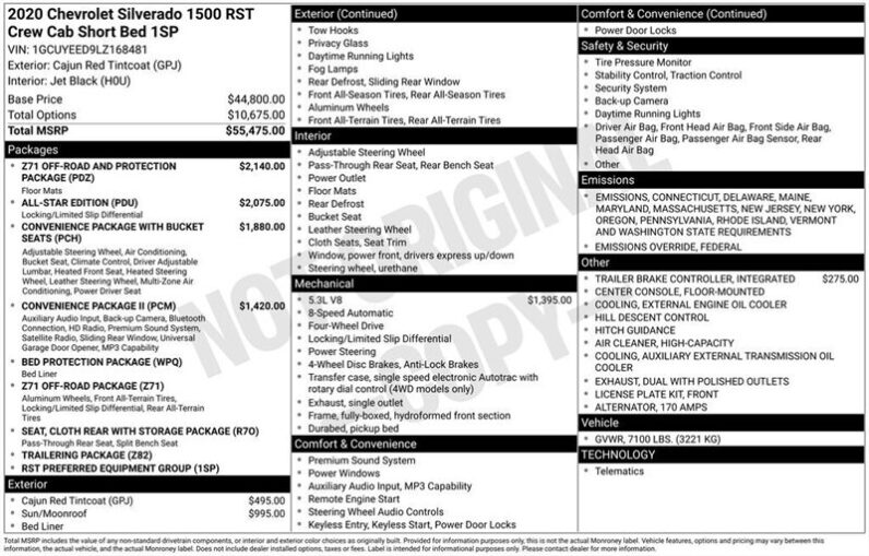 
								2020 Chevrolet Silverado 1500 RST Black Widow Package full									