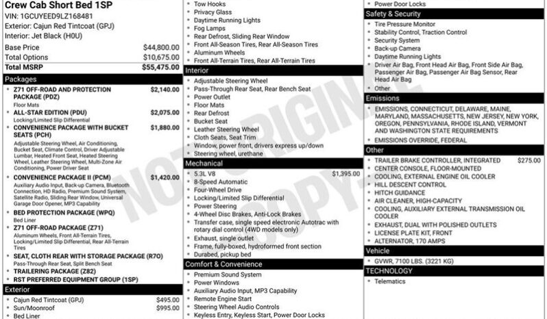 
								2020 Chevrolet Silverado 1500 RST Black Widow Package full									