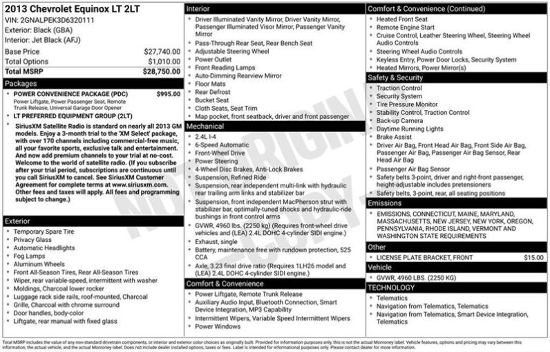 
								2013 Chevrolet Equinox LT 2LT full									