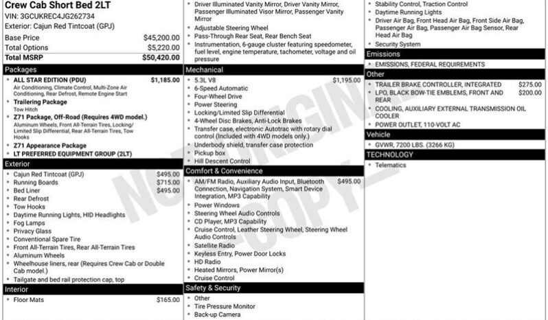 
								2018 Chevrolet Silverado 1500 LT LT2 full									