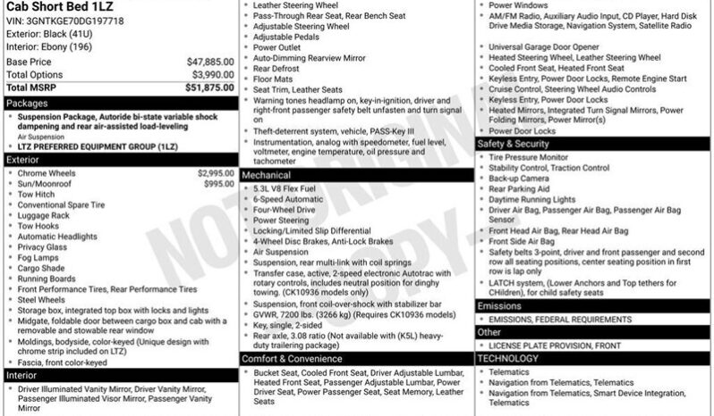
								2013 Chevrolet Avalanche LTZ full									