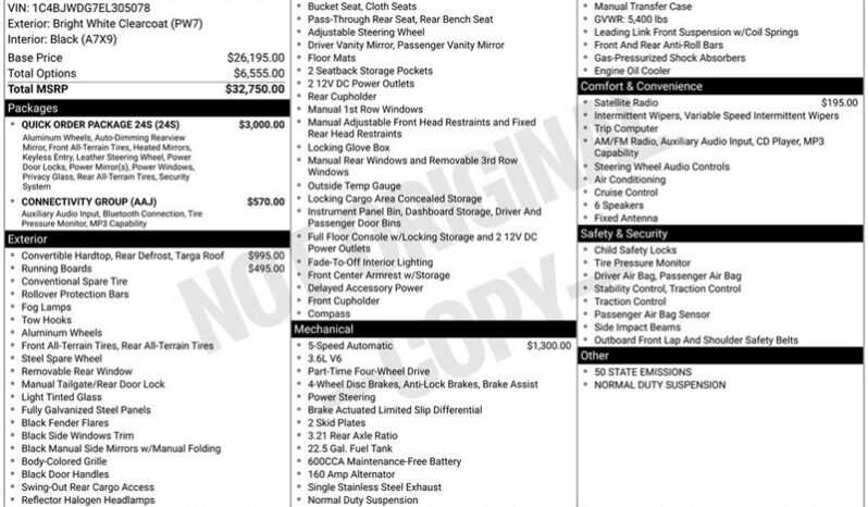 
								2014 Jeep Wrangler Unlimited Unlimited Sport full									