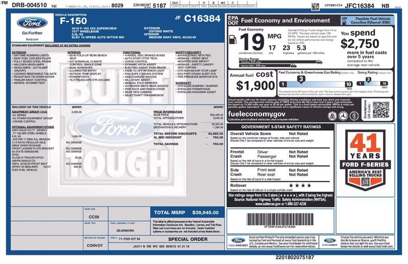 
								2018 Ford F-150 XL full									