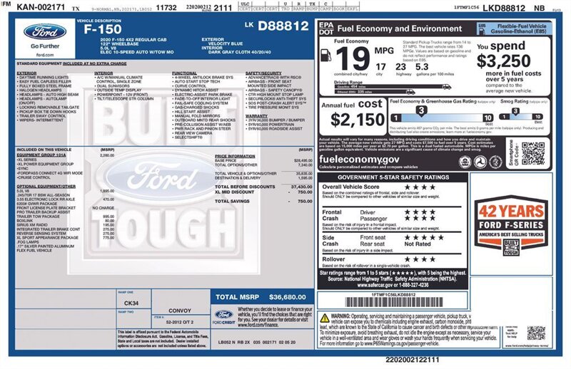 
								2020 Ford F-150 XL full									